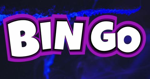 Vibrant Bingo Text on Black Abstract Background - Download Free Stock Images Pikwizard.com