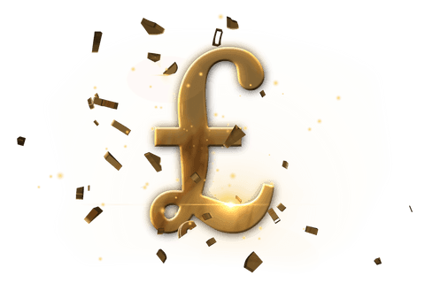 celebratory confetti and glittering pound symbol on transparent background - Download Free Stock Videos Pikwizard.com
