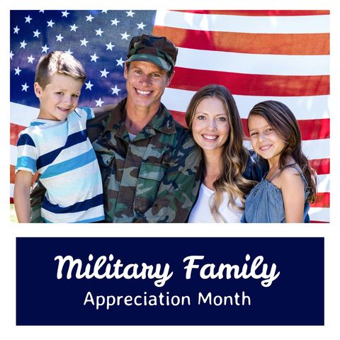 happy soldier with family celebrating military appreciation month - Download Free Stock Templates Pikwizard.com