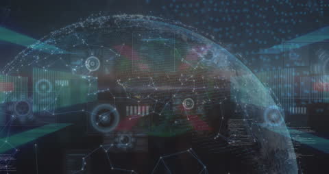 Futuristic Global Network Technology Concept