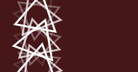 Dynamic white triangles on dark brown background