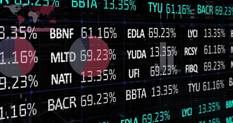 Digital Stock Market Animation with Data Analytics Interface