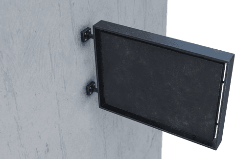 transparent black business sign on grey wall mockup - Download Free Stock Videos Pikwizard.com