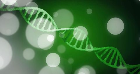 Glowing Green DNA Strand over Abstract Background - Download Free Stock Images Pikwizard.com