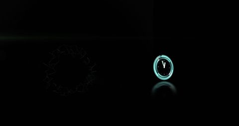 glowing digital clock hologram on dark background - Download Free Stock Images Pikwizard.com