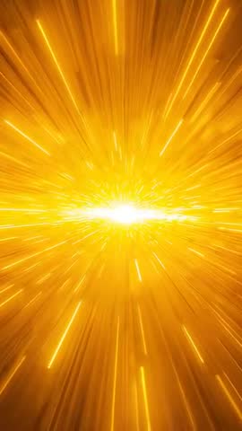 Golden Hyperspace Burst Vertical Video - Radiant Flare with Radial Motion Streaks