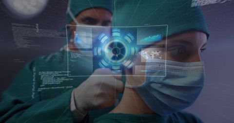 Digital Interface Over Surgeons in Operating Theater