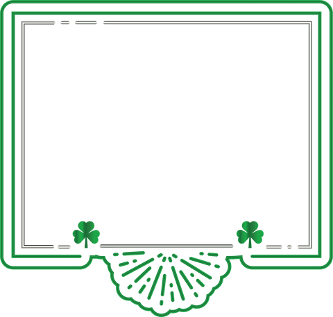 Elegant Green Frame Design with Clovers on Transparent Background - Download Free Stock Videos Pikwizard.com
