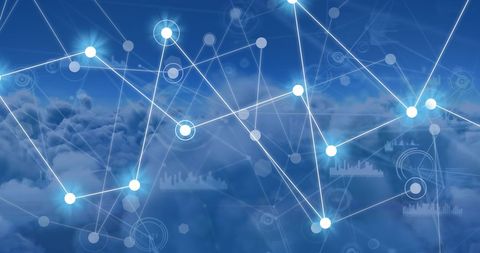 Network Connections Concept Above Clouds - Download Free Stock Images Pikwizard.com