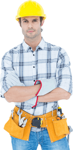 Confident Technician with Transparent Background Holding Toolkit - Download Free Stock Videos Pikwizard.com