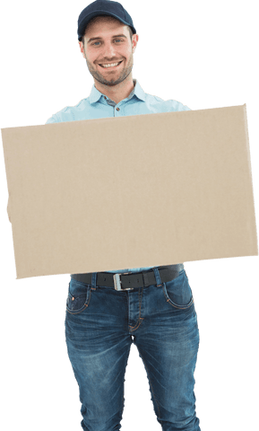 Transparent Background Happy Courier Carrying Box - Download Free Stock Videos Pikwizard.com