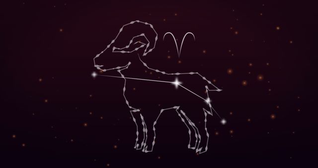 Aries Star Sign Constellation on Dark Background - Download Free Stock Images Pikwizard.com