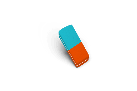 colorful blue and red pencil eraser on transparent background - Download Free Stock Videos Pikwizard.com