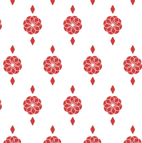red flower diamond pattern on transparent background for design projects - Download Free Stock Videos Pikwizard.com