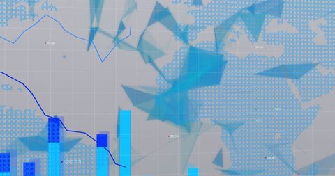 Abstract Financial Technology Visualization with Digital Graph and Shapes - Download Free Stock Images Pikwizard.com
