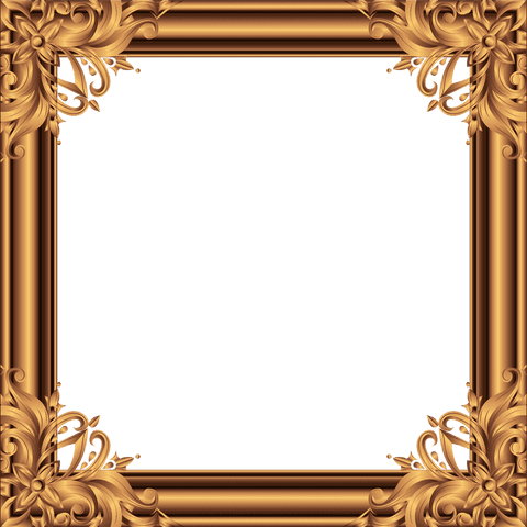 luxury gold ornate frame with ribbed edges on transparent background - Download Free Stock Videos Pikwizard.com