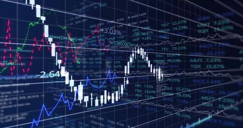 Digital Financial Data Visualization on Dark Screen - Download Free Stock Images Pikwizard.com