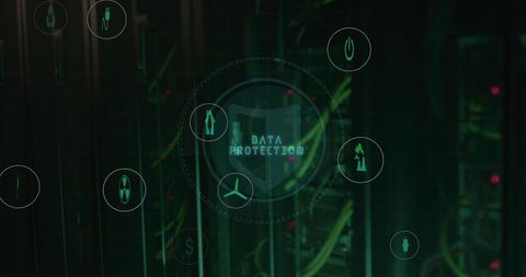 Digital Data Protection Network in Server Environment - Download Free Stock Images Pikwizard.com