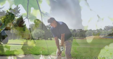 Mature Couple Enjoying Game of Golf on Sunny Day - Download Free Stock Images Pikwizard.com