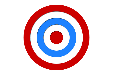 Red, White, Blue Target with Copy Space on Transparent Background - Download Free Stock Videos Pikwizard.com