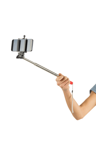 transparent selfie with smartphone and selfie stick - Download Free Stock Videos Pikwizard.com