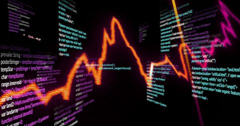 Abstract Data Visualization with Dynamic Coding and Analytics - Download Free Stock Images Pikwizard.com