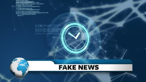 Digital Clock with Global Data and Technology Theme