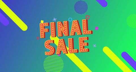 Vibrant final sale promotion with colorful abstract background