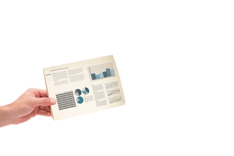 hand holding statistical report on transparent background for business use - Download Free Stock Videos Pikwizard.com