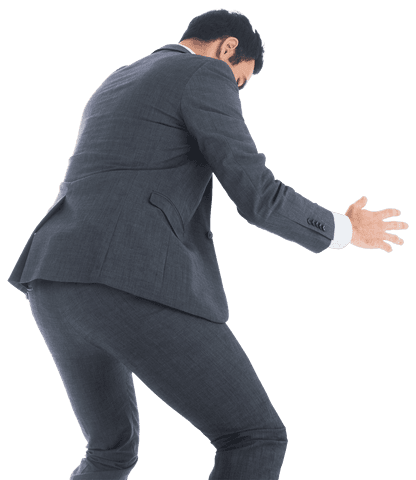 transparent asian businessman crouching - Download Free Stock Videos Pikwizard.com