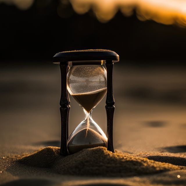 Illustrating concept of time passing and urgency, useful for themes like time management, deadlines, or philosophical reflections about the passage of time. Effective for blogs, articles, and presentations touching on punctuality, life experiences, or productivity.