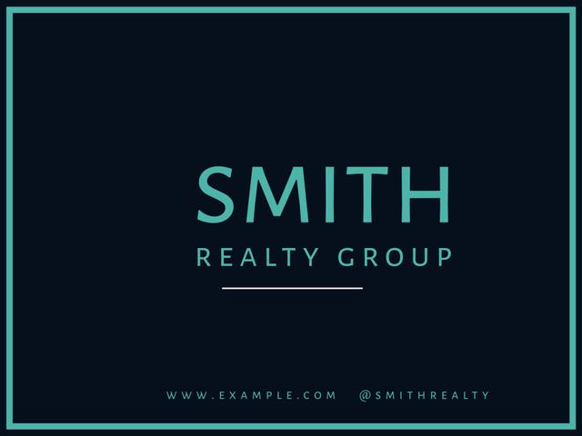 Elegant Smith Realty Group Business Card Design - Download Free Stock Templates Pikwizard.com