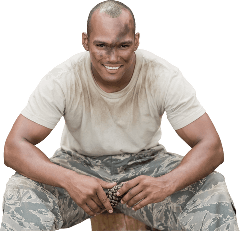 smiling biracial soldier in uniform on transparent background - Download Free Stock Videos Pikwizard.com