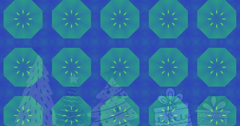 festive geometric pattern with christmas tree and gift icons - Download Free Stock Images Pikwizard.com