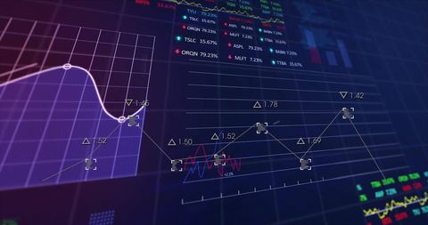 Financial Data Analysis and Digital Financial Interface - Download Free Stock Images Pikwizard.com