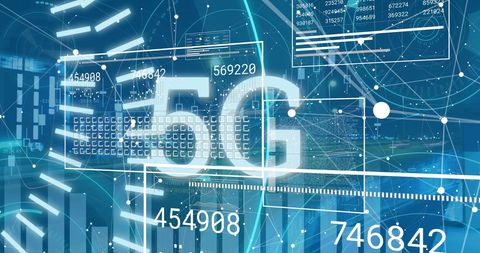 5G Technology Overlay with Digital Data in Urban Setting - Download Free Stock Images Pikwizard.com