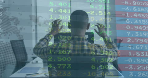 Businessman Analyzing Financial Stock Markets