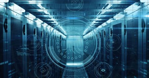 Biometric Security in Futuristic Data Center - Download Free Stock Images Pikwizard.com