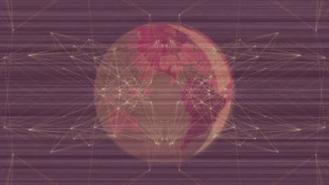 Global Network Connections Across digital Earth