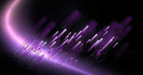 Abstract violet cosmic swirl with geometric patterns