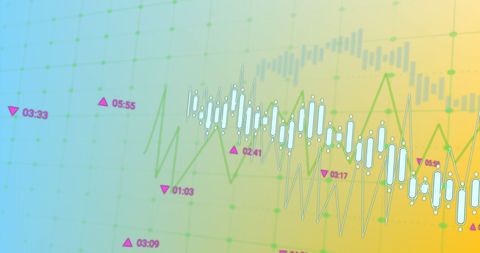 Dynamic Financial Data Chart on Green Gradient Background - Download Free Stock Images Pikwizard.com