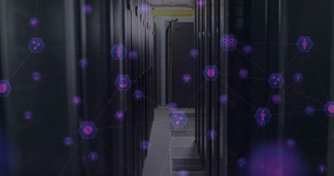 Futuristic Digital Network in Modern Server Room - Download Free Stock Images Pikwizard.com