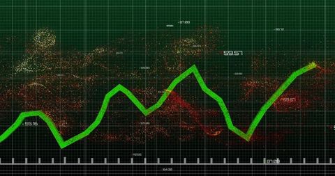Data analytics technology concept with dynamic graph