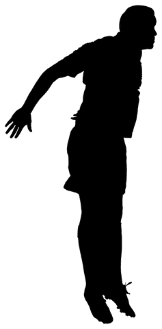Silhouette of people engaging in recreational activity on transparent background