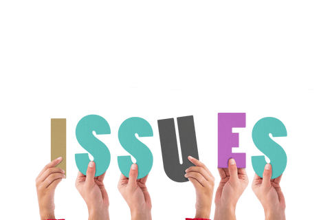 Hands Holding ISSUES Text on Transparent Background Illustration Vector - Download Free Stock Videos Pikwizard.com