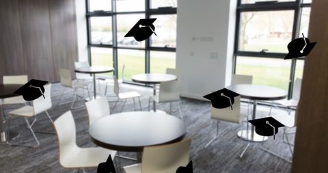 School Canteen with Creative Digital Education Icons - Download Free Stock Images Pikwizard.com