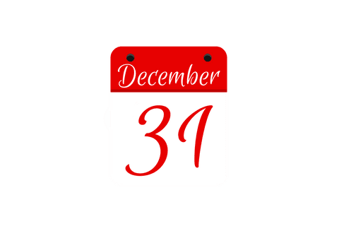december 31st calendar card on transparent background signifying new year - Download Free Stock Videos Pikwizard.com