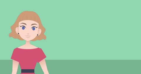 Professional Businesswoman Illustration with Green Background - Download Free Stock Images Pikwizard.com