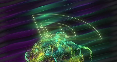 neon abstract shapes on dark background - Download Free Stock Images Pikwizard.com