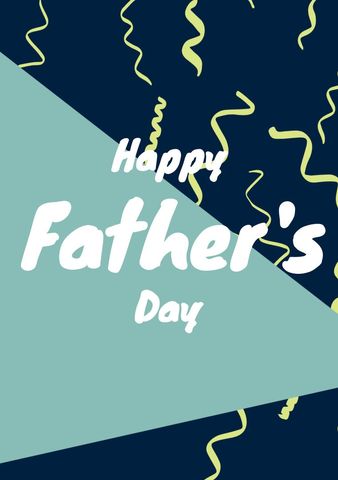father's day card with festive streamers and bold text - Download Free Stock Templates Pikwizard.com